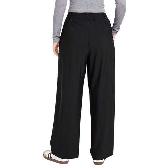 Old Navy SleekTech Trouser Pants Womens XL Black High Waisted Travel Ready NEW - Picture 4 of 16